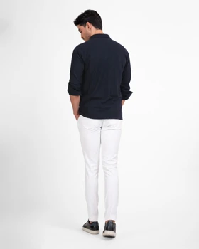 ام کی کالکشن پیراهن آستین بلند mk-6033-navy-blue
