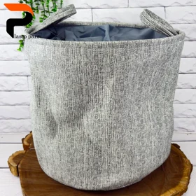 سبد لباس چرمی استوانه ws