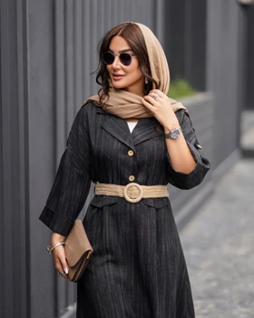 کفتان ماکسی کمربند کنفی کد 808