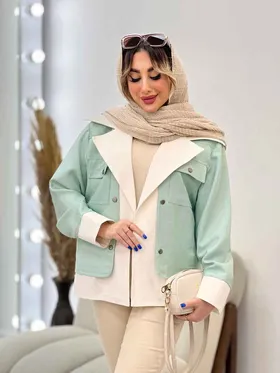 کت ترکیبی لمه دار