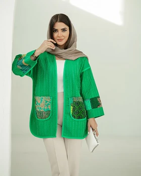 کت دخترانه مدل ژاکارد نوار اوریب کوک دوزی