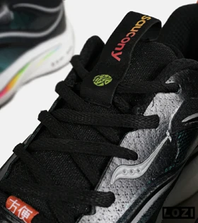 کفش کتانی مشکی سبز Saucony Ride Review v.2