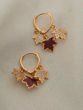 گوشواره میناکاری پاییز