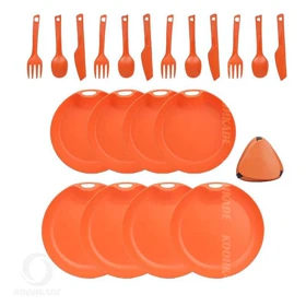 ست ظروف LIFECAMP مدل 21 تکه 4 نفره (نارنجی)