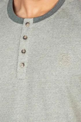تیشرت یقه گرد دکمه دار 160113