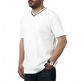 تیشرت آستین کوتاه یقه هفت مردانه کاکتوس مدل 2612549