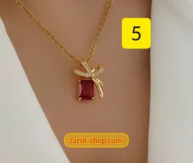 گردنبند طلایی زنانه آویزدار طرح طلا