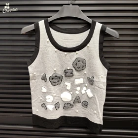 تاپ زنانه طرحدار وارداتی کد 9