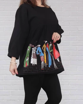 شومیز لینن بازار 6935