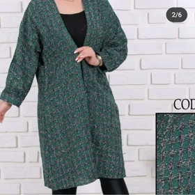 مانتو پاییزه زنانه چهارخونه شانل ترک