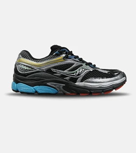 کفش کتانی مردانه و زنانه مشکی طوسی Saucony pro grid omni 8 مدل 8891