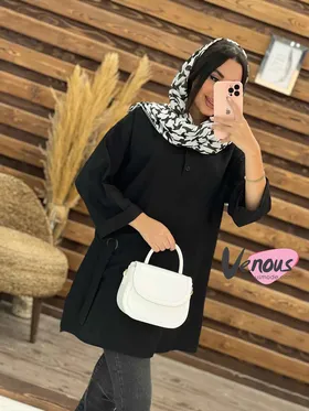 مانتو بابوس جلوبسته جیب حلقه