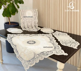 ست رومیزی مخمل قیطان طرح ورساچه 5 تکه