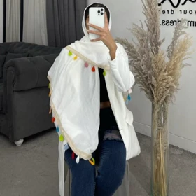 روسری منگوله رنگی