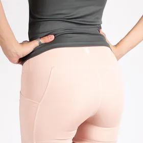 شلوارک کوتاه اسلیم افکت صورتی روشن جیب‌دار - Agi Slim Effect Shorts Gül Kurusu