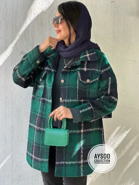 پالتو فوتر موهردار سبز