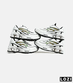 کفش کتانی مردانه سفید سبز نایک NIKE x SUPREME shox ride 2