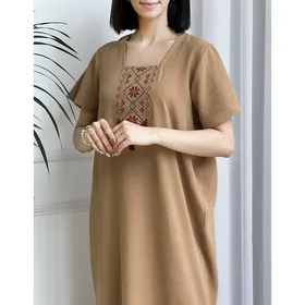 پیراهن بلند نقش سنتی