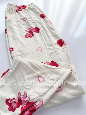 شلوار مخمل استیکر دار طرح یونیکورن