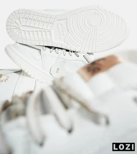 کفش کتانی مردانه و زنانه سفید NIKE jordan 1