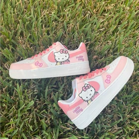 کفش اسپرت کاستوم کتانی ایرفورس air force طرح Hello Kitty نایک nike کد 160742