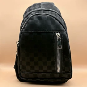 بادی بگ چرم مشکی طرح شطرنجی 2