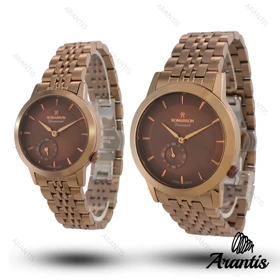 ساعت ست رومانسون تمام قهوه ای چند موتوره s-10064