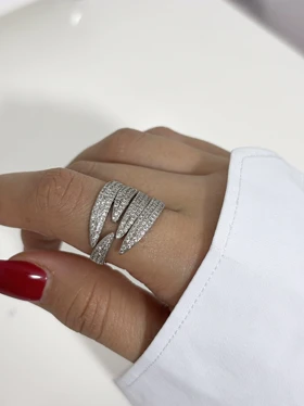 انگشتر تمام نگین سیلور زنانه873