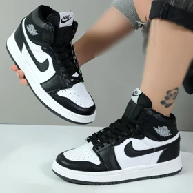 کتانی ساق‌دار زنانه مدل جردن ایر وان jordan air plus رنگ مشکی سفید پلاس کد 054469