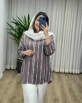 شومیز مانتویی پری کد 2114