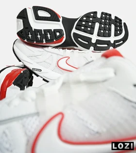 کفش کتانی مردانه و زنانه سفید قرمز Nike cushlon