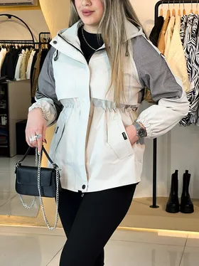 بارانی کوتاه دوجیب استخوانی 010205