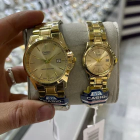 ساعت ست زنانه و مردانه کاسیو کلاسیک CL9124 طلایی صفحه طلایی