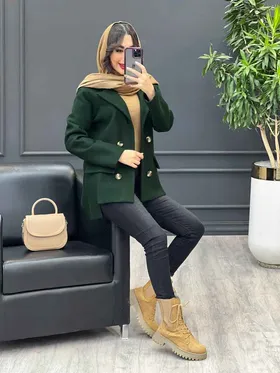 پالتو چهاردکمه جیب نما