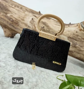 کیف مجلسی مدل فشن طلایی ورنی