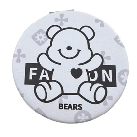 آینه جیبی تاشو با طرح خرس دوست‌داشتنی، همراه همیشگی شما