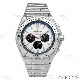 ساعت برایتلینگ مردانه مدل Chronomat سه موتوره صفحه سفید مشکی 106699