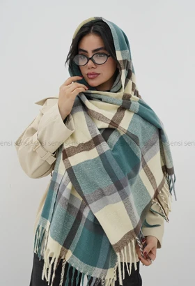 شال 4خونه پشمی کد1004702