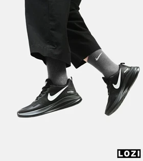 کفش کتانی بزرگ پا مشکی Nike air zoom مدل 5966