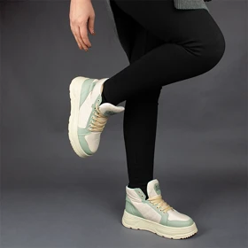 نیم بوت زنانه آلدو کرم سبز کد 2308