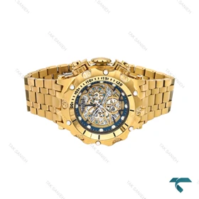 ساعت اینویکتا هیبرید مردانه طلایی صفحه سرمه ای اسکلتون Invicta-6255-G