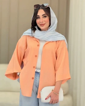 شومیز تک جیب استین دکمه