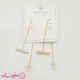 گوشواره بخیه ای ژوپینگ مدل مرواریدی