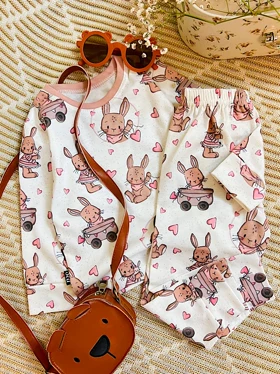 ست بلوز شلوار خرگوش قلبی