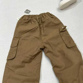 شلوار بگ کتان لاینردار بچه گانه خارجی