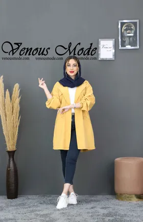 مانتو جین رنگی چهارجیب