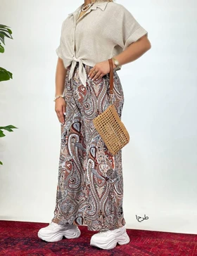شلوار پلیسه رنگی مانا کد : 3885