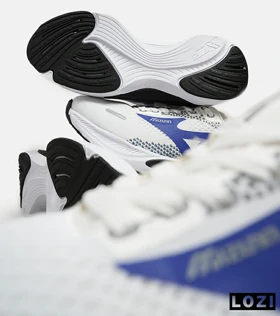 کفش کتانی مردانه سفید آبی MIZUNO wave rider 24