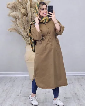 پیراهن کفتان کتان