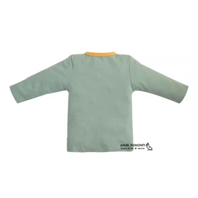 بلوز آستین بلند پسرانه نوزادی نیلی طرح ZOO